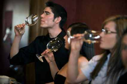 People enjoying Wine in Tasting Room in Walla Walla, WA